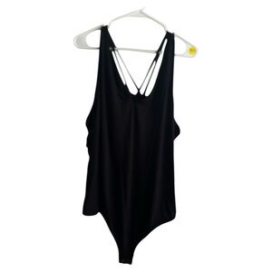 Torrid super soft Tank Bodysuit Black Sleeveless Strappy Plus Size 4 X